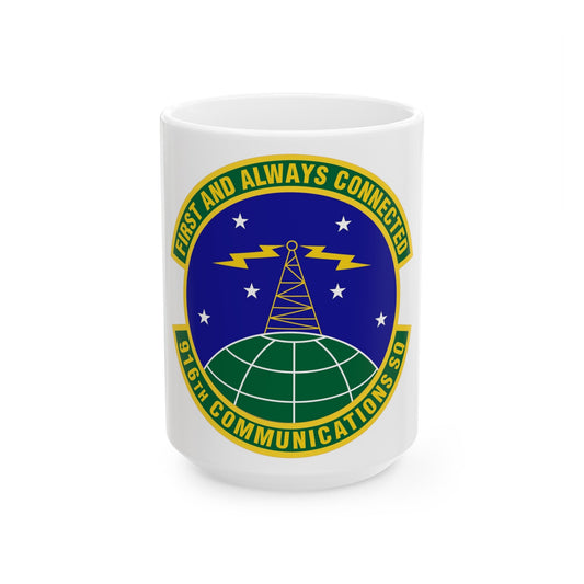 916th Communications Squadron (U.S. Air Force) White Coffee Mug-15oz-The Sticker Space