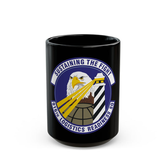 916th Logistics Readiness Squadron (U.S. Air Force) Black Coffee Mug-15oz-The Sticker Space