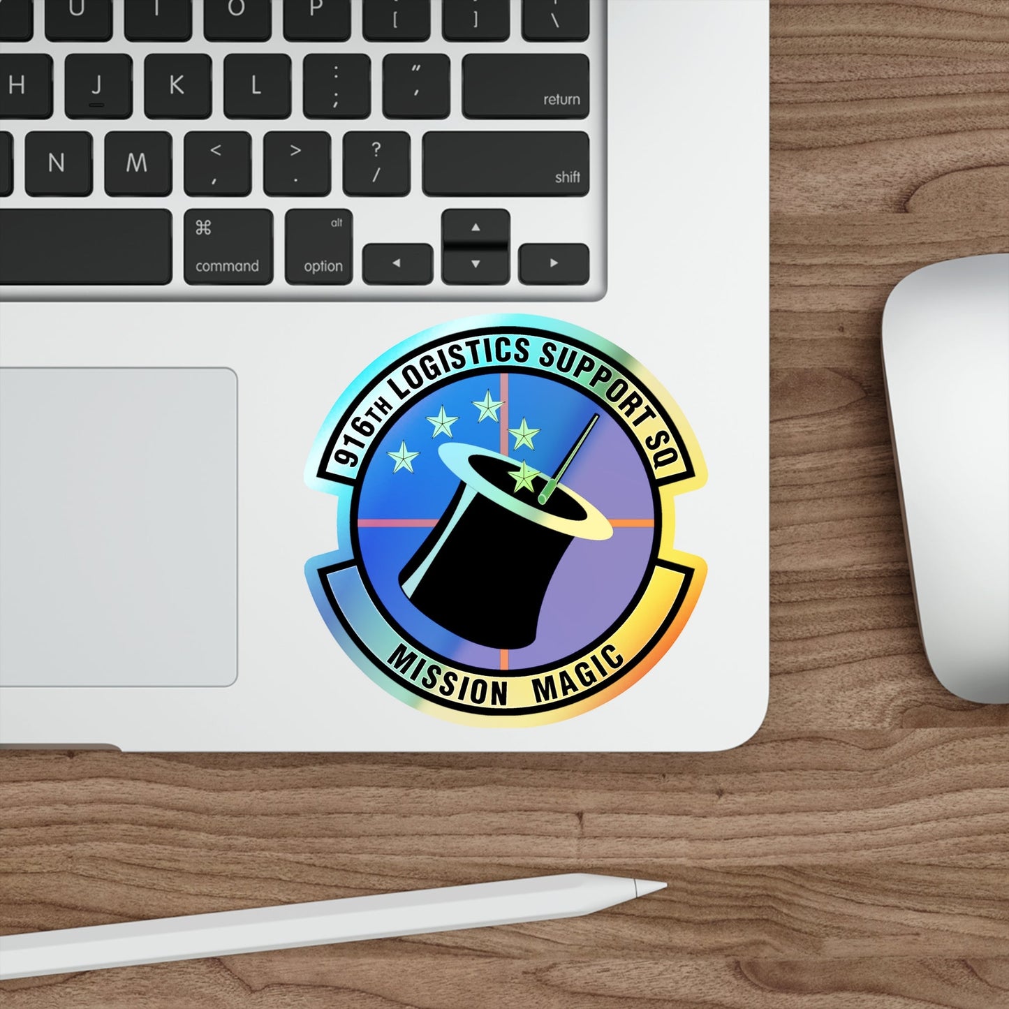 916th Logistics Support Squadron (U.S. Air Force) Holographic STICKER Die-Cut Vinyl Decal-The Sticker Space