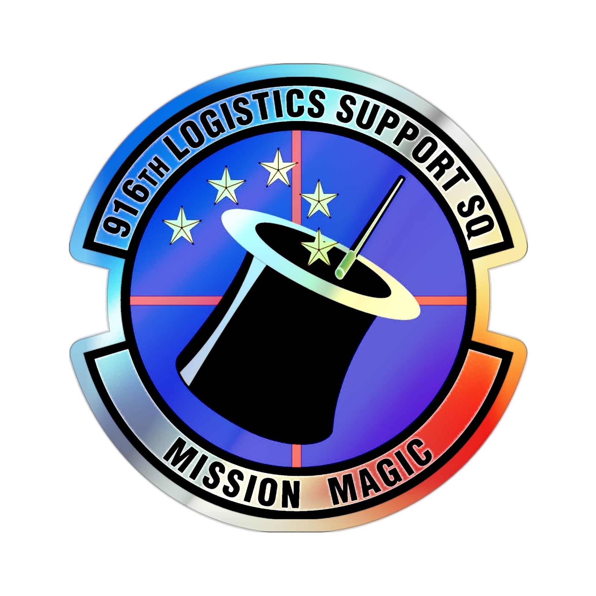 916th Logistics Support Squadron (U.S. Air Force) Holographic STICKER Die-Cut Vinyl Decal-2 Inch-The Sticker Space
