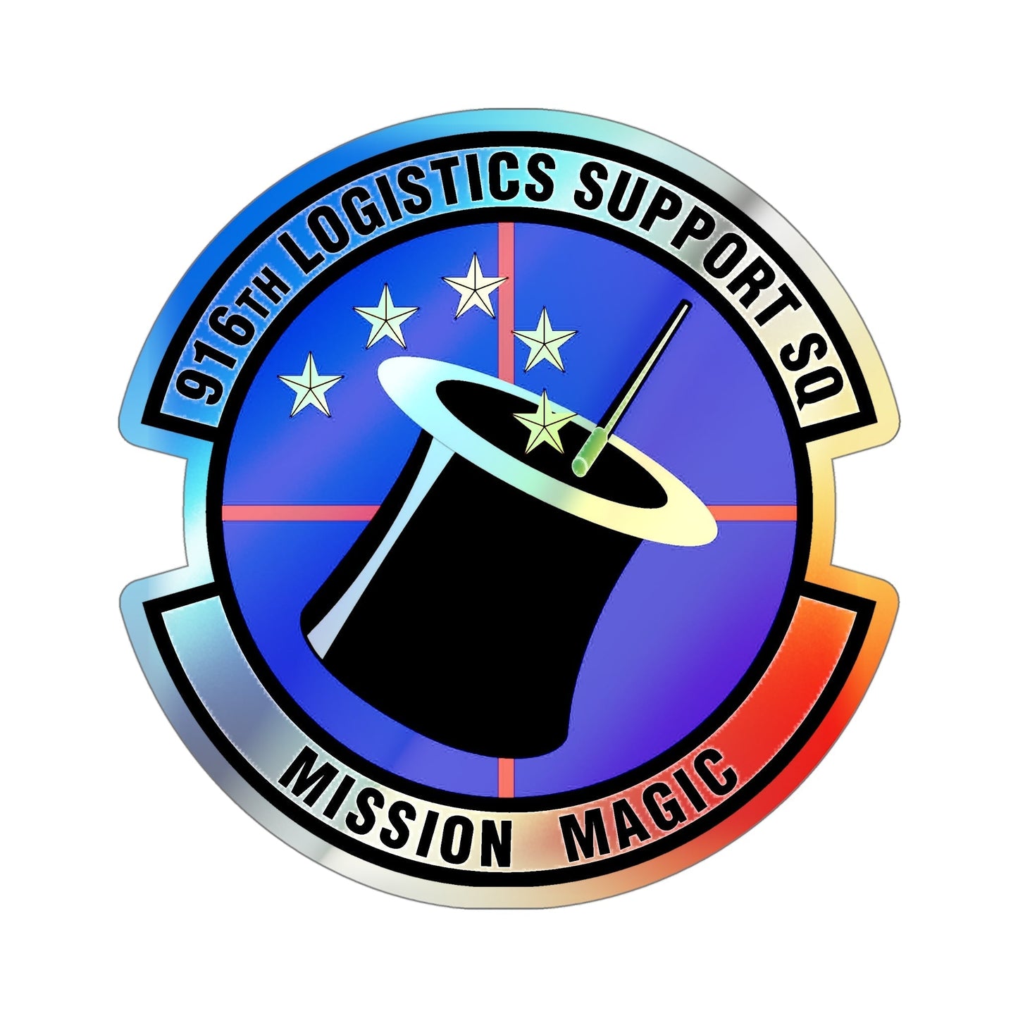 916th Logistics Support Squadron (U.S. Air Force) Holographic STICKER Die-Cut Vinyl Decal-5 Inch-The Sticker Space