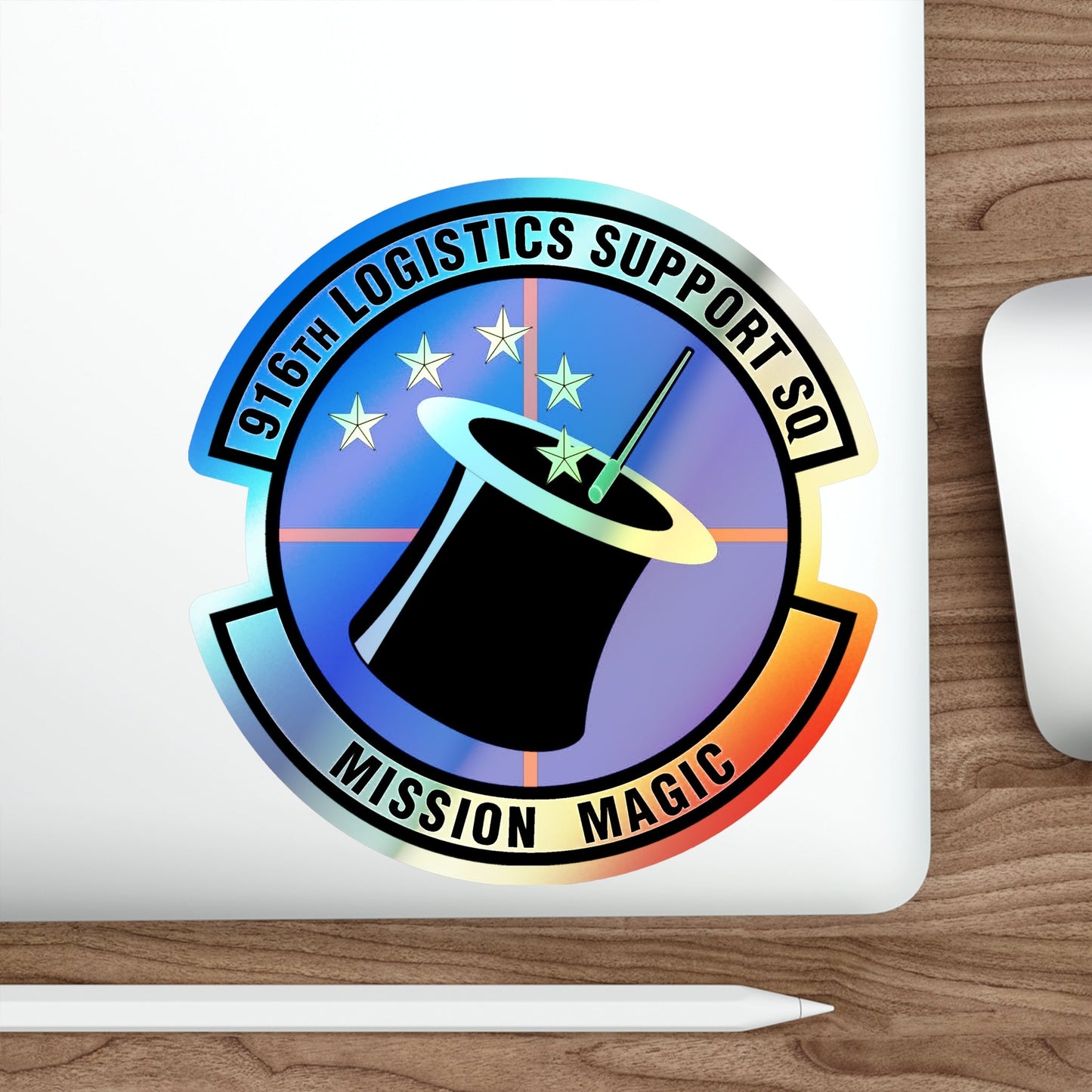 916th Logistics Support Squadron (U.S. Air Force) Holographic STICKER Die-Cut Vinyl Decal-The Sticker Space