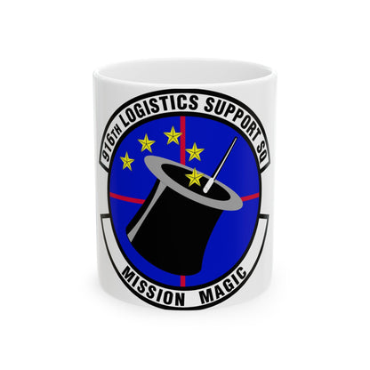 916th Logistics Support Squadron (U.S. Air Force) White Coffee Mug-11oz-The Sticker Space