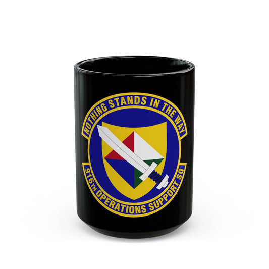 916th Operations Support Squadron (U.S. Air Force) Black Coffee Mug-15oz-The Sticker Space