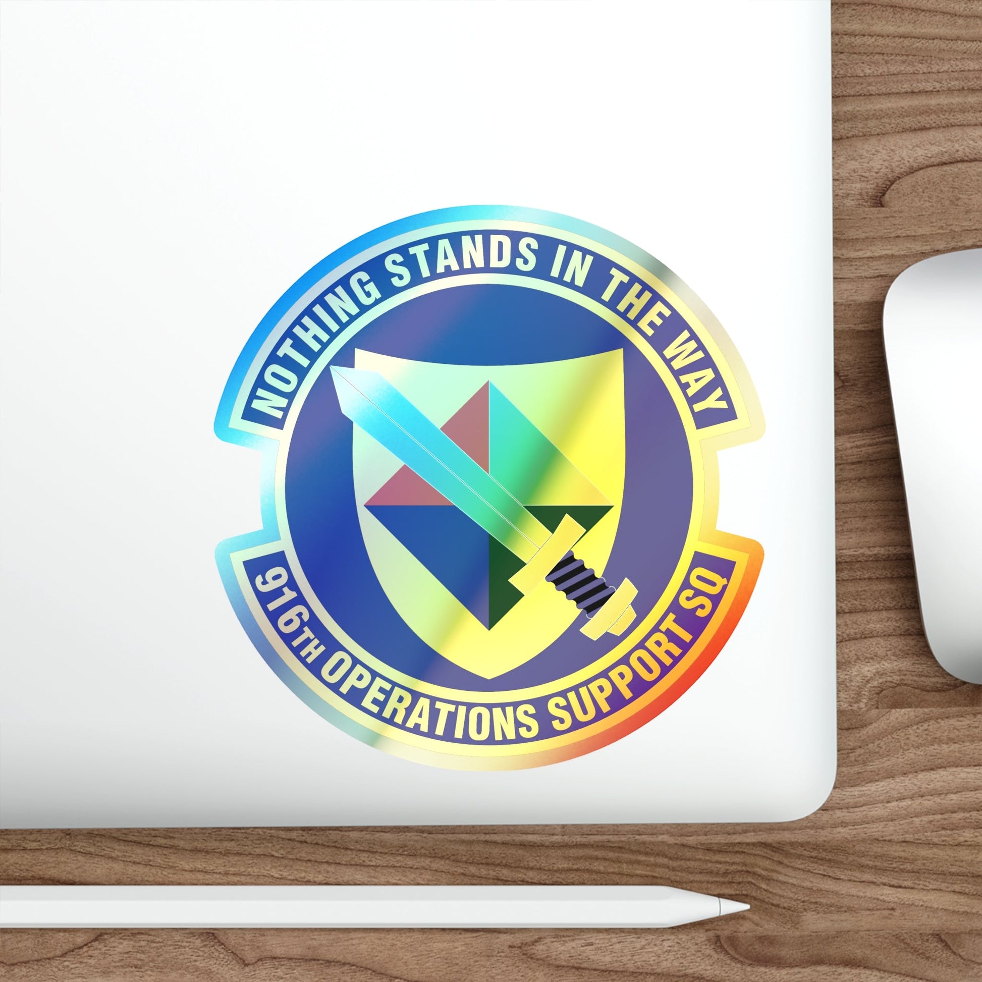 916th Operations Support Squadron (U.S. Air Force) Holographic STICKER Die-Cut Vinyl Decal-The Sticker Space