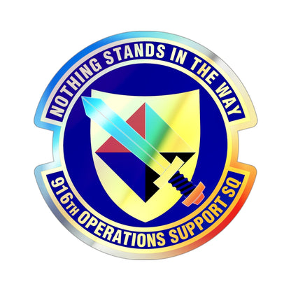 916th Operations Support Squadron (U.S. Air Force) Holographic STICKER Die-Cut Vinyl Decal-3 Inch-The Sticker Space