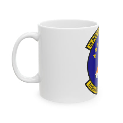 919th Force Support Squadron (U.S. Air Force) White Coffee Mug-The Sticker Space