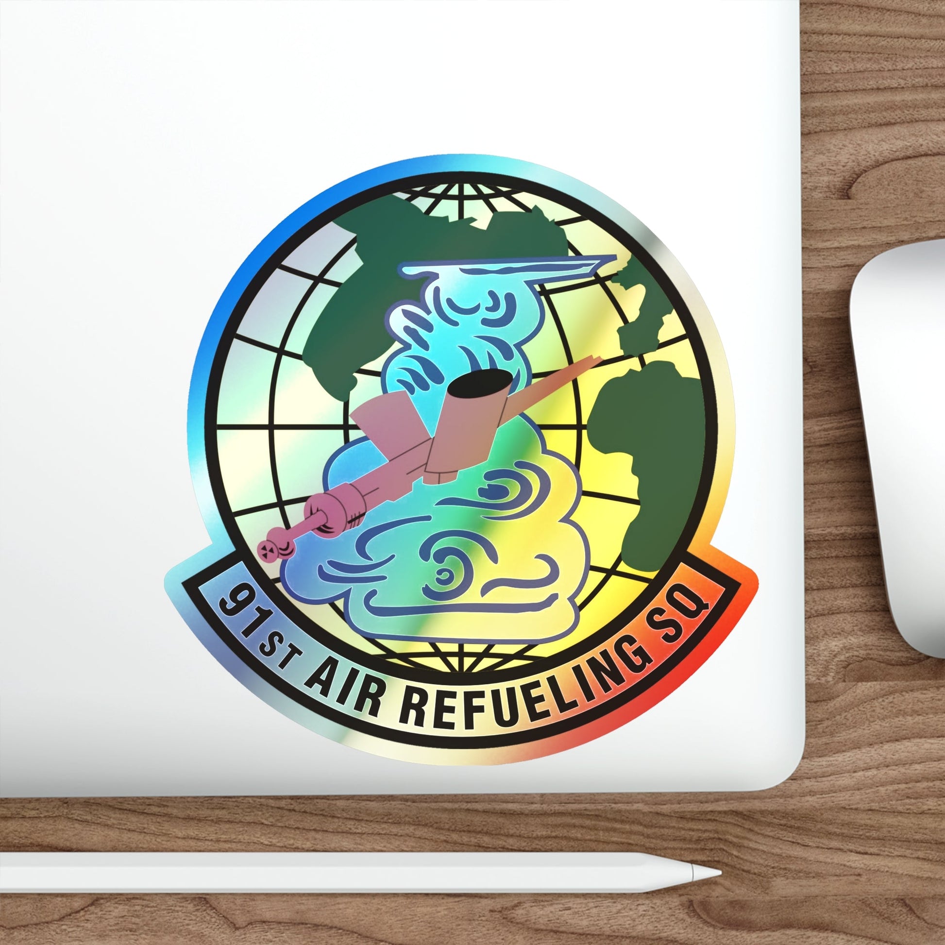 91st Air Refueling Squadron (U.S. Air Force) Holographic STICKER Die-Cut Vinyl Decal-The Sticker Space