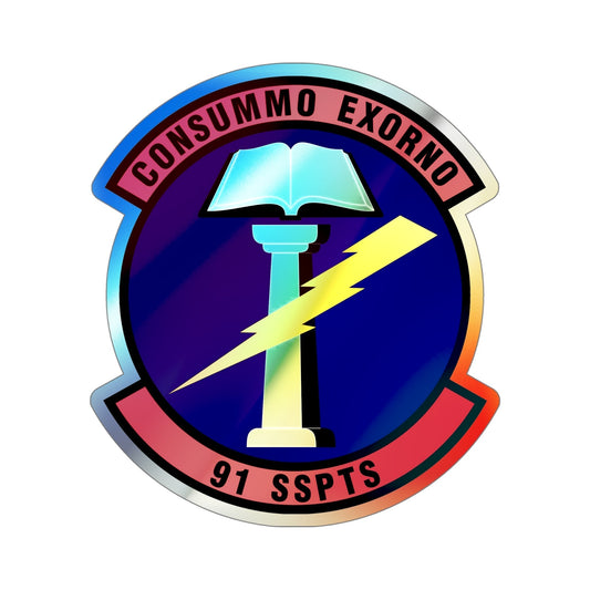 91st Security Support Squadron (U.S. Air Force) Holographic STICKER Die-Cut Vinyl Decal-6 Inch-The Sticker Space