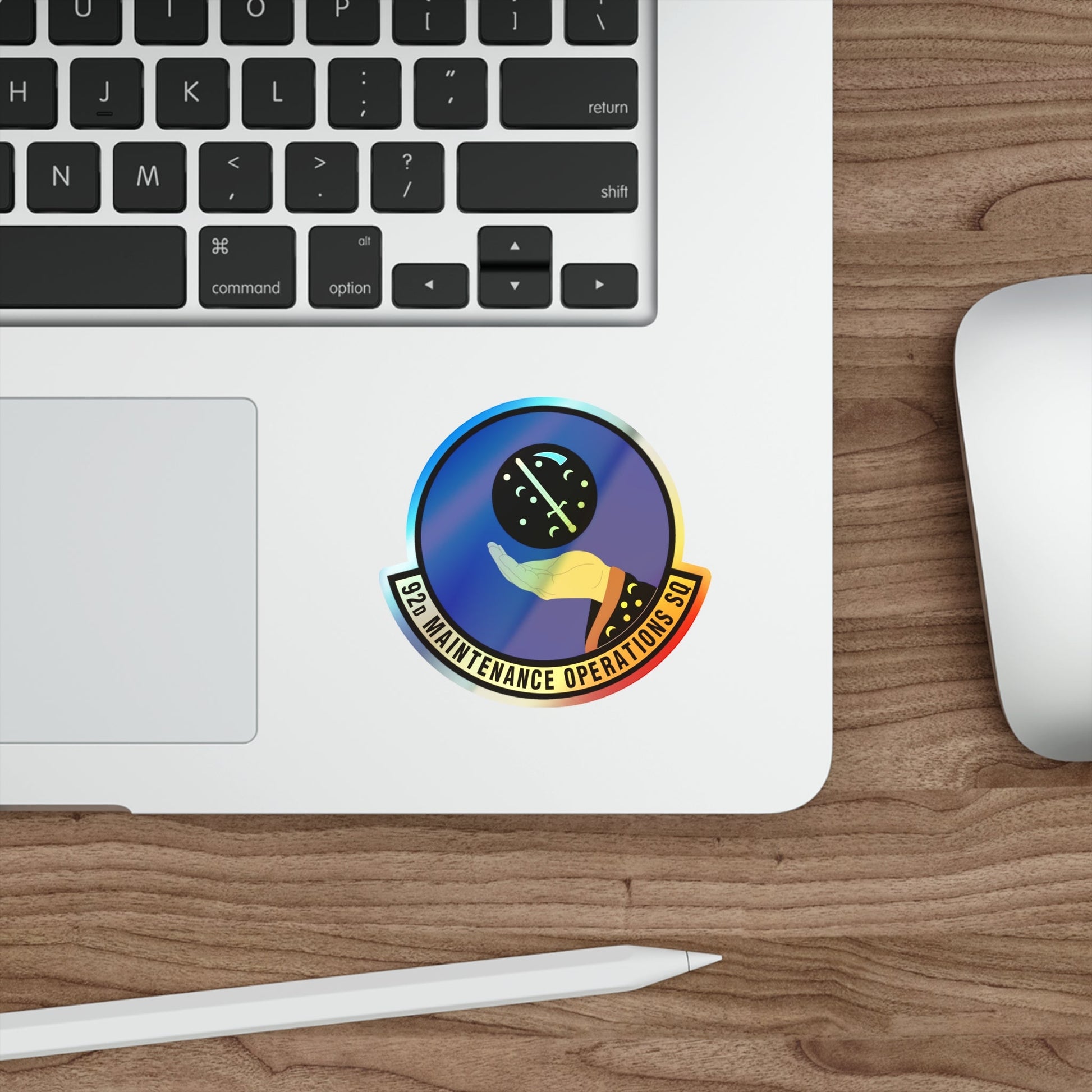 92 Maintenance Operations Squadron AMC (U.S. Air Force) Holographic STICKER Die-Cut Vinyl Decal-The Sticker Space