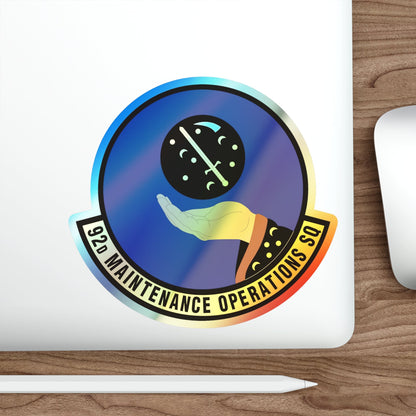 92 Maintenance Operations Squadron AMC (U.S. Air Force) Holographic STICKER Die-Cut Vinyl Decal-The Sticker Space