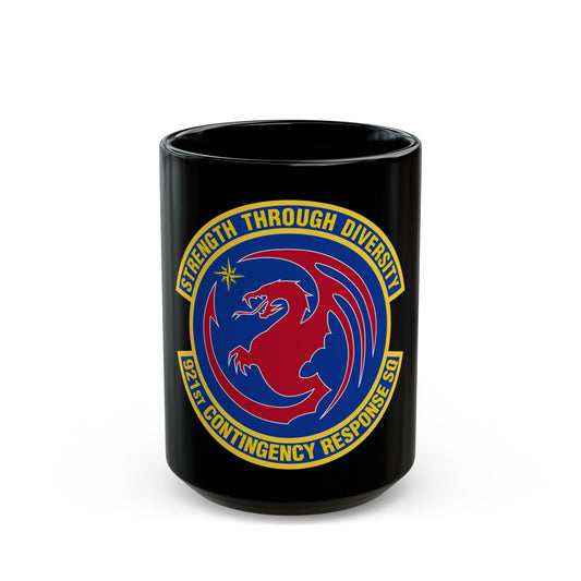 921 Contingency Response Sq AMC (U.S. Air Force) Black Coffee Mug-15oz-The Sticker Space