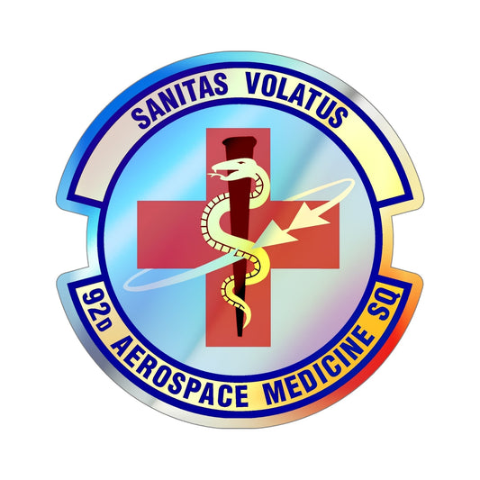 92d Aerospace Medicine Squadron (U.S. Air Force) Holographic STICKER Die-Cut Vinyl Decal-6 Inch-The Sticker Space