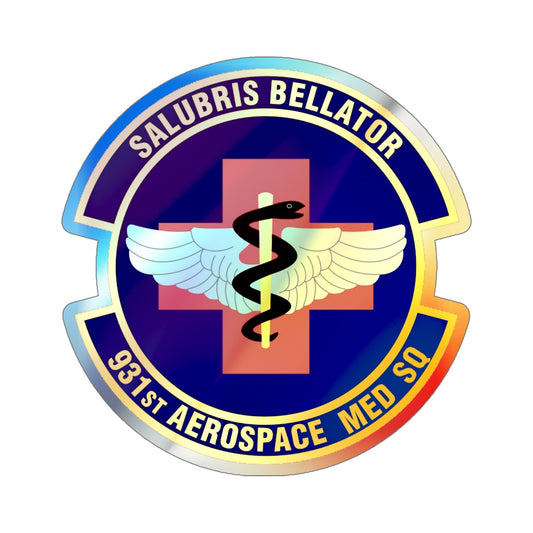 931 Aerospace Medicine Squadron AFRC (U.S. Air Force) Holographic STICKER Die-Cut Vinyl Decal-6 Inch-The Sticker Space