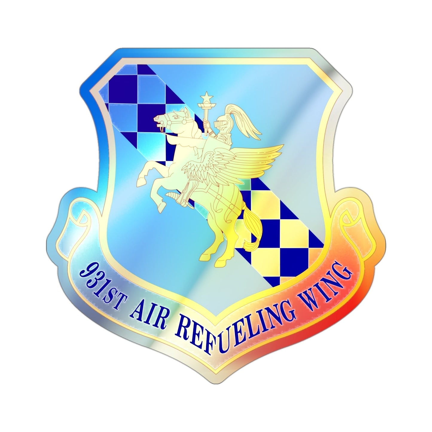 931 Air Refueling Wing AFRC (U.S. Air Force) Holographic STICKER Die-Cut Vinyl Decal-3 Inch-The Sticker Space
