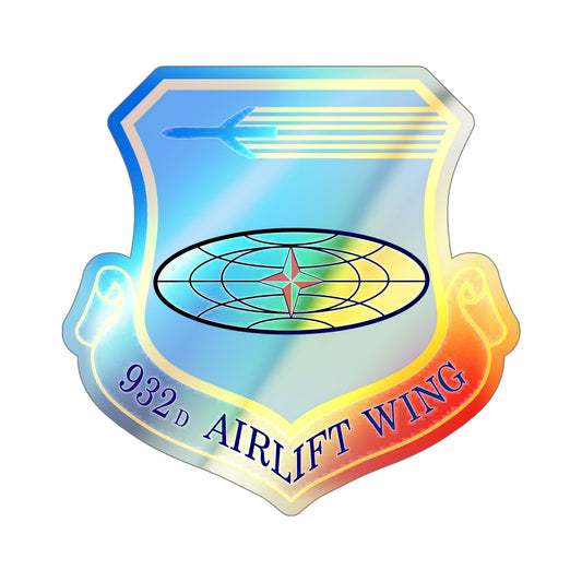 932 Airlift Wing AFRC (U.S. Air Force) Holographic STICKER Die-Cut Vinyl Decal-6 Inch-The Sticker Space