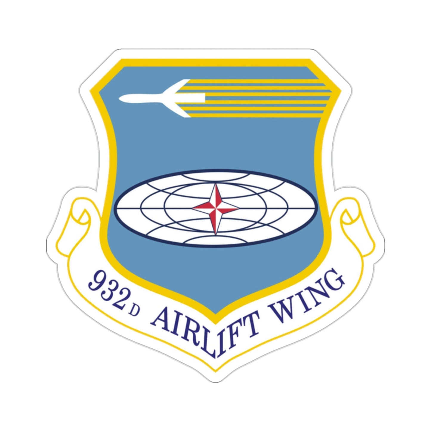 932 Airlift Wing AFRC (U.S. Air Force) STICKER Vinyl Die-Cut Decal-2 Inch-The Sticker Space
