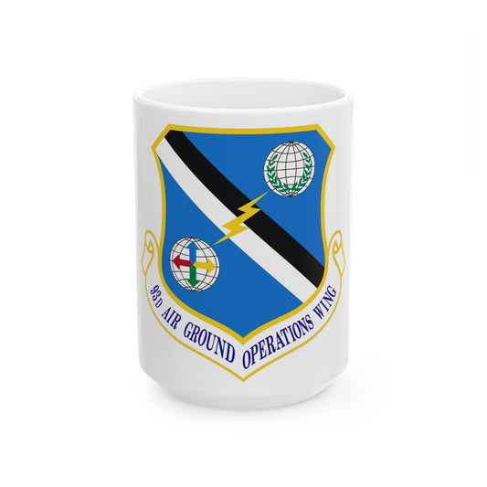 93d Air Ground Operations Wing Emblem (U.S. Air Force) White Coffee Mug-15oz-The Sticker Space