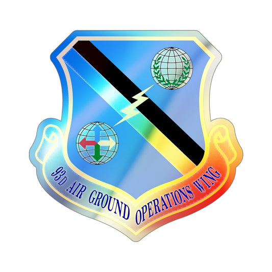 93d Air Ground Operations Wing (U.S. Air Force) Holographic STICKER Die-Cut Vinyl Decal-6 Inch-The Sticker Space