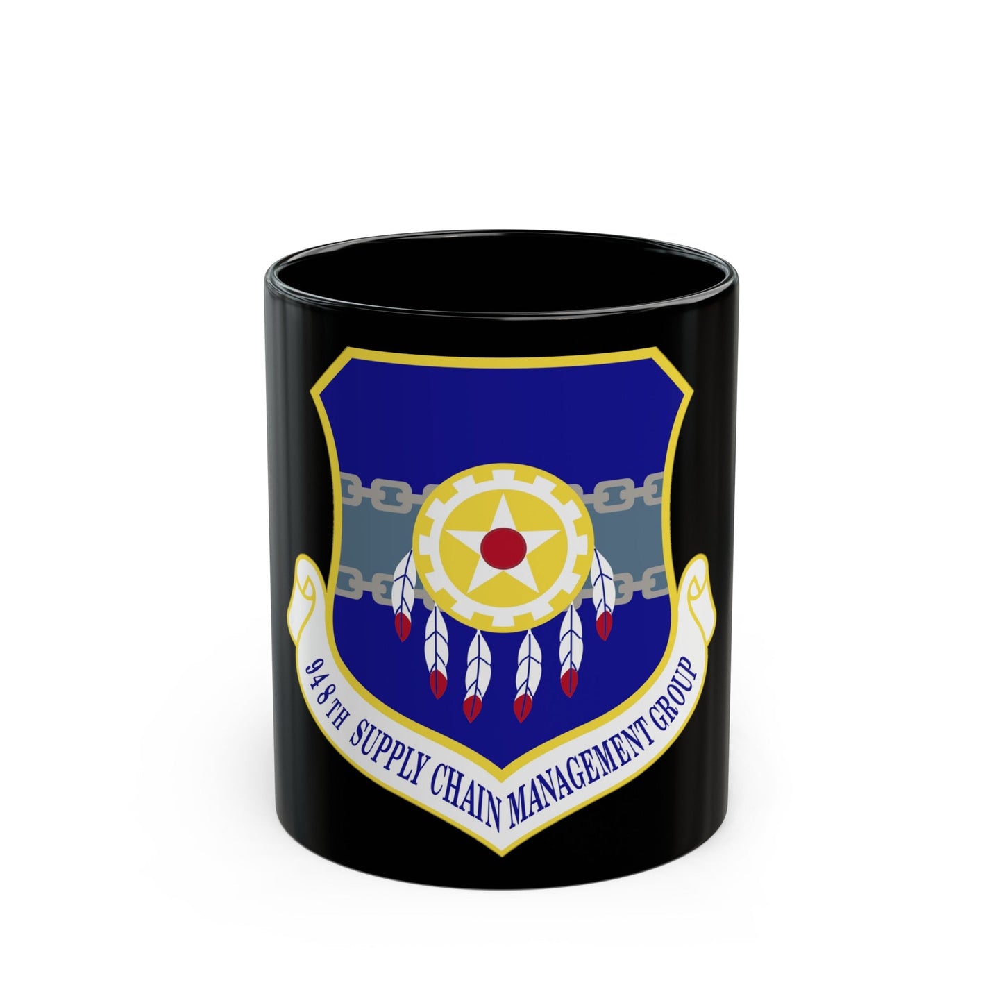 948 Supply Chain Management Group AFMC (U.S. Air Force) Black Coffee Mug-11oz-The Sticker Space