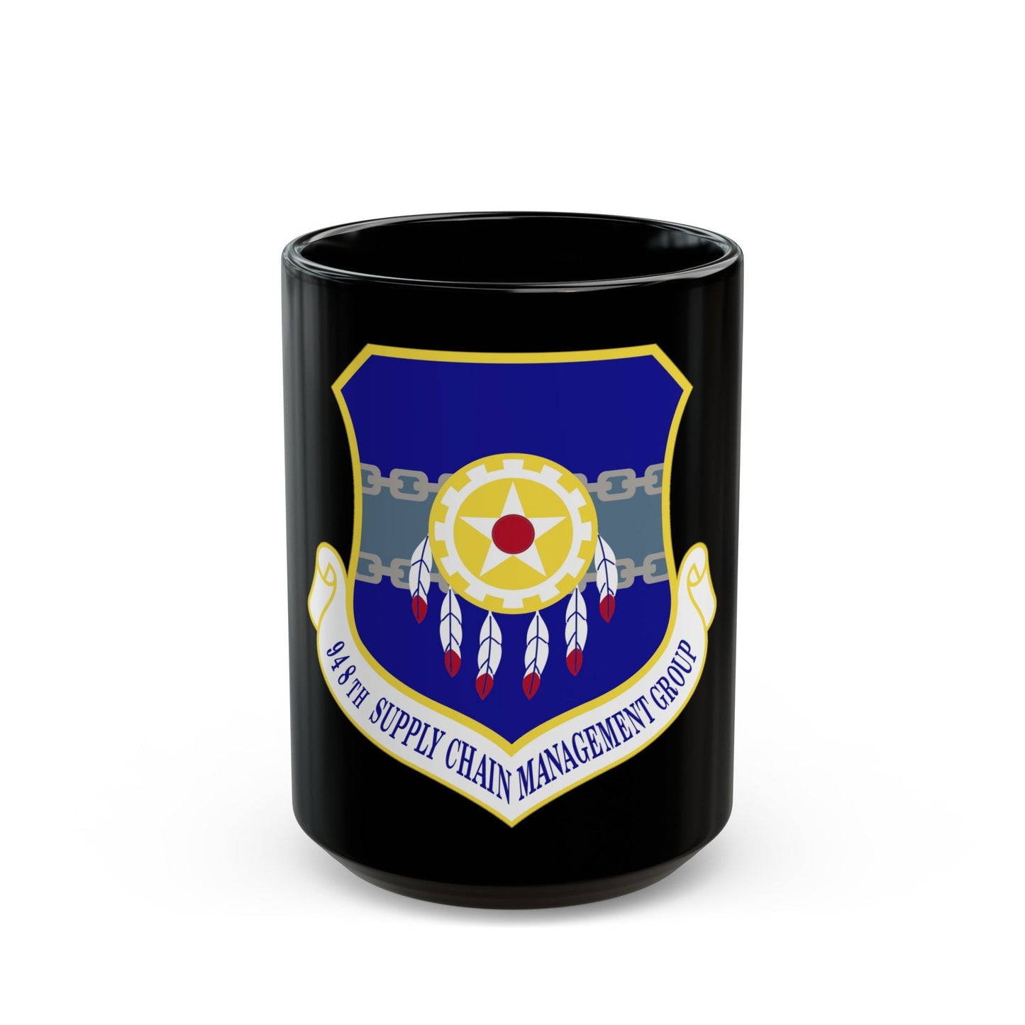 948 Supply Chain Management Group AFMC (U.S. Air Force) Black Coffee Mug-15oz-The Sticker Space