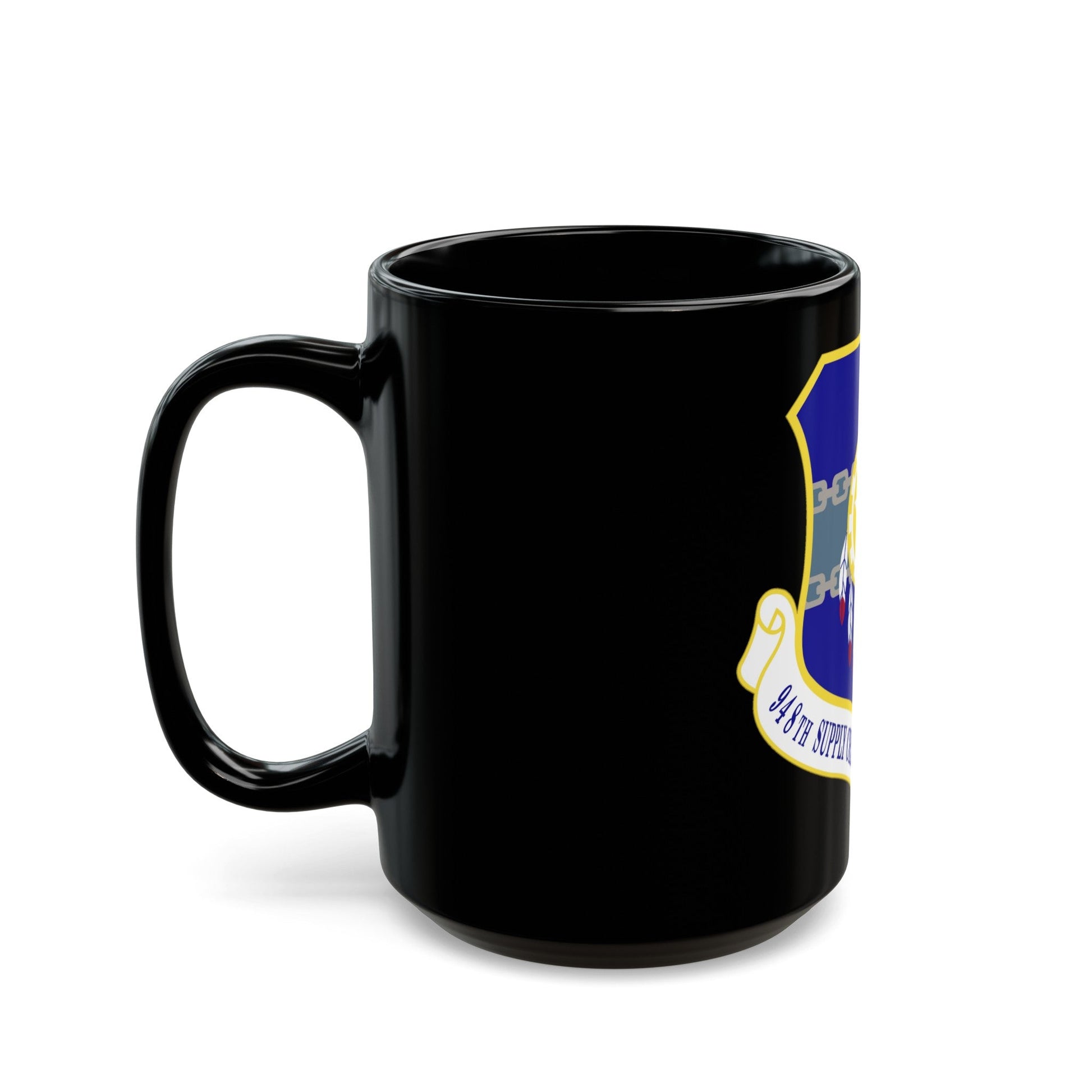 948 Supply Chain Management Group AFMC (U.S. Air Force) Black Coffee Mug-The Sticker Space