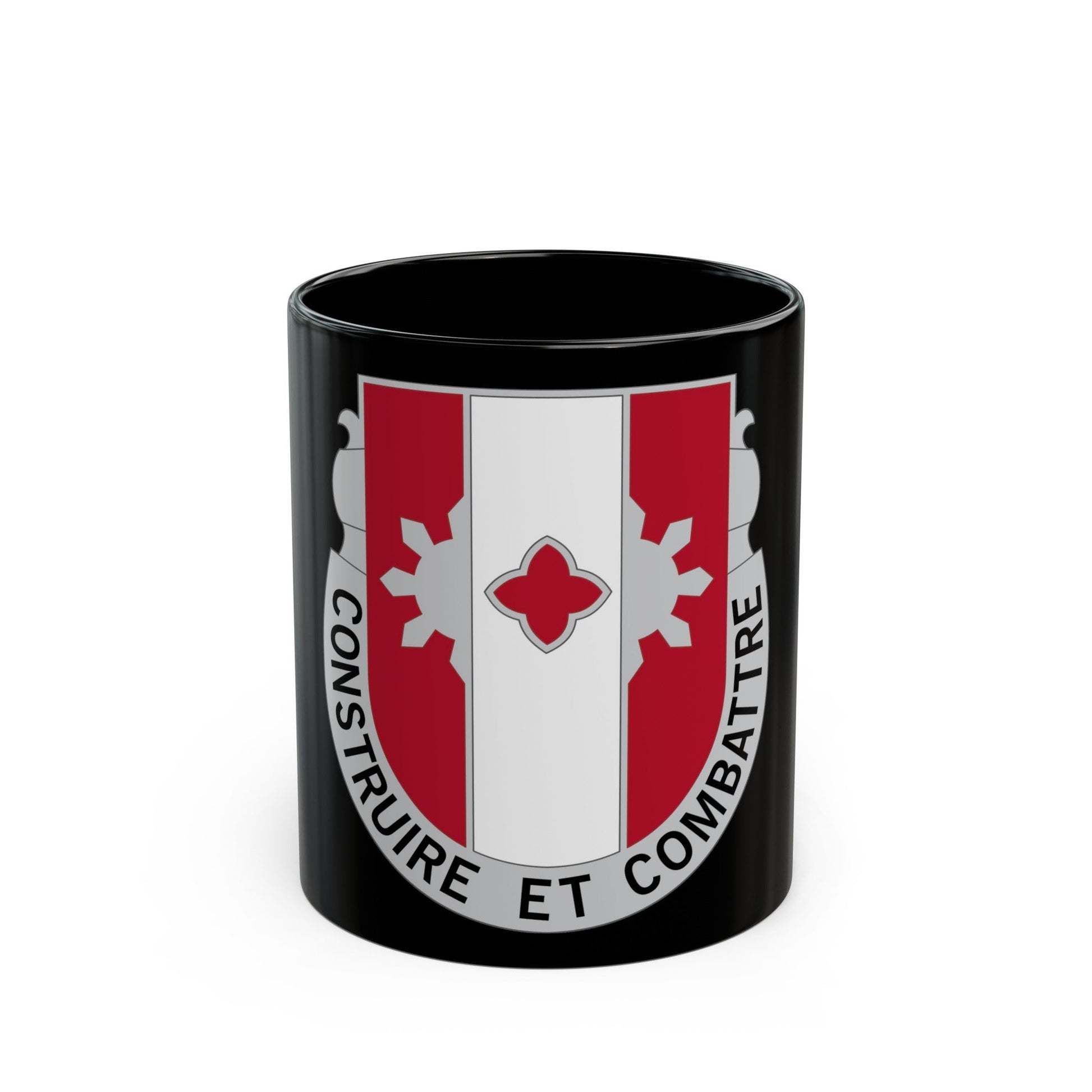 961 Engineer Battalion (U.S. Army) Black Coffee Mug-11oz-The Sticker Space