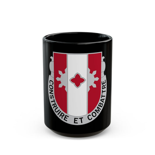 961 Engineer Battalion (U.S. Army) Black Coffee Mug-15oz-The Sticker Space
