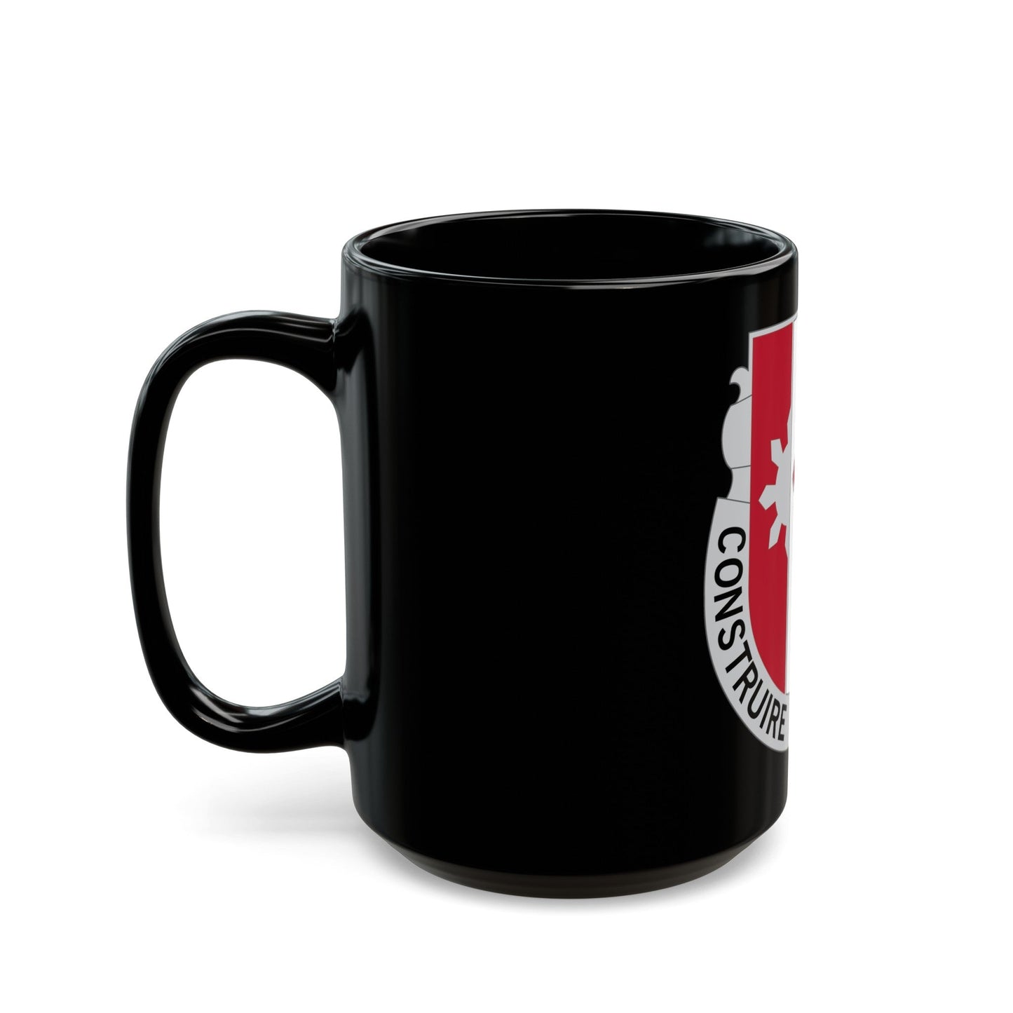 961 Engineer Battalion (U.S. Army) Black Coffee Mug-The Sticker Space
