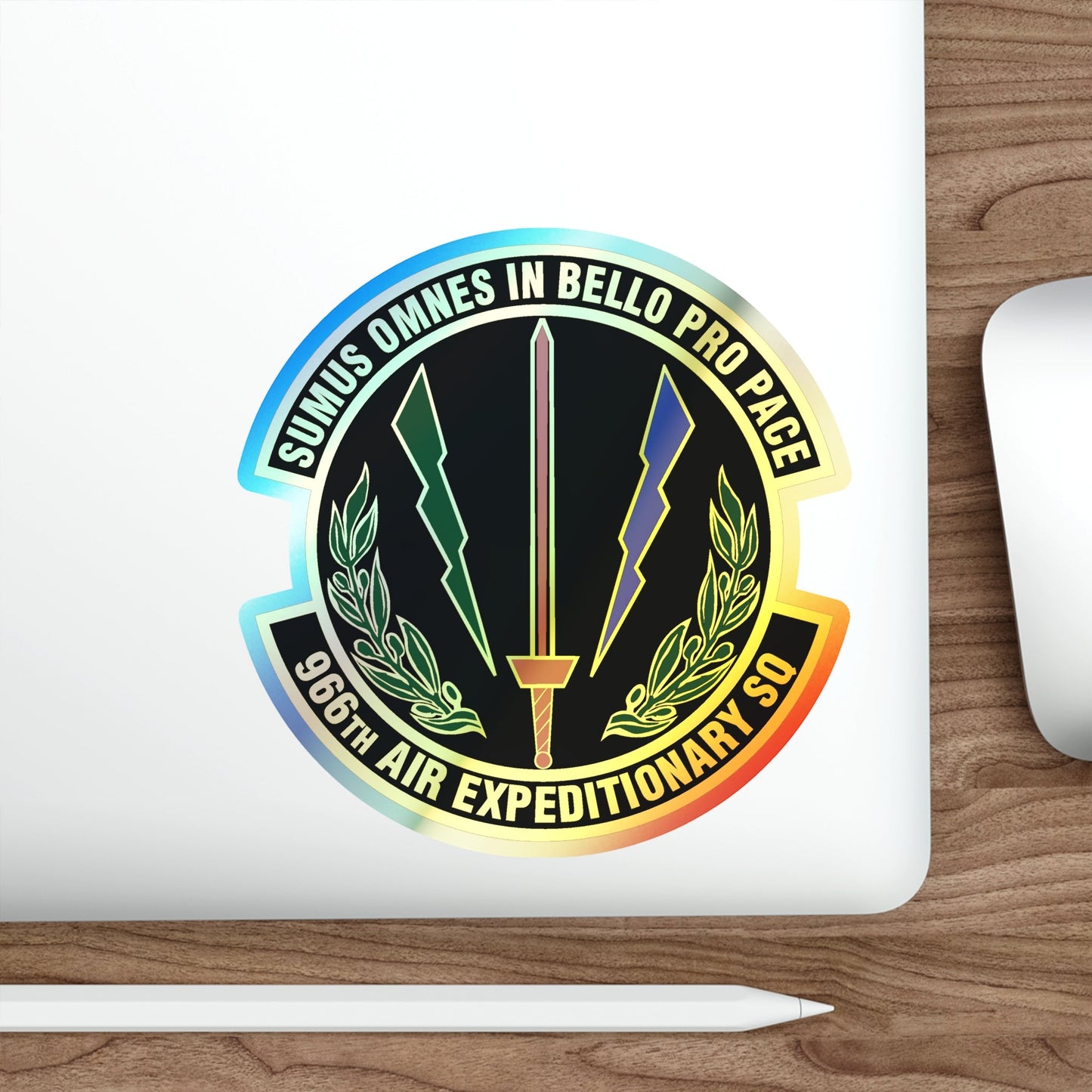 966th Air Expeditionary Squadron (U.S. Air Force) Holographic STICKER Die-Cut Vinyl Decal-The Sticker Space