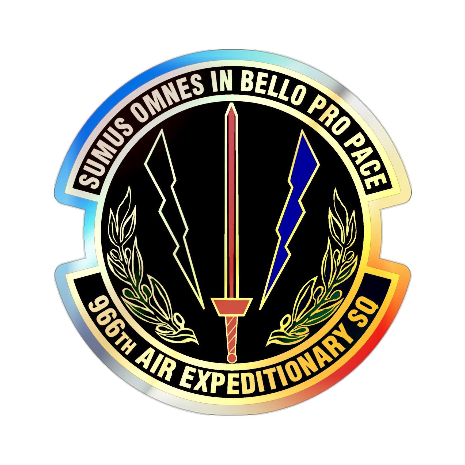 966th Air Expeditionary Squadron (U.S. Air Force) Holographic STICKER Die-Cut Vinyl Decal-2 Inch-The Sticker Space