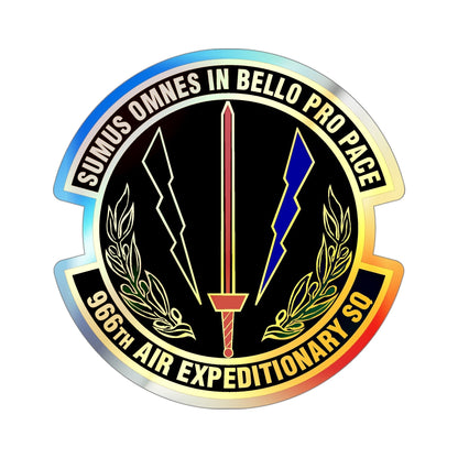 966th Air Expeditionary Squadron (U.S. Air Force) Holographic STICKER Die-Cut Vinyl Decal-4 Inch-The Sticker Space