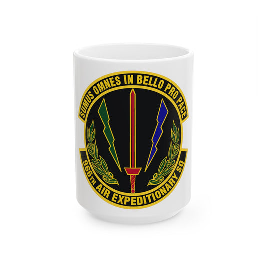 966th Air Expeditionary Squadron (U.S. Air Force) White Coffee Mug-15oz-The Sticker Space