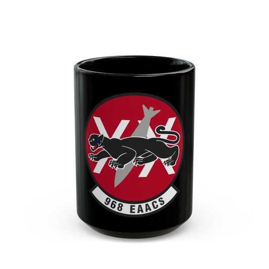 968th Expeditionary Airborne Air Control Squadron (U.S. Air Force) Black Coffee Mug-15oz-The Sticker Space