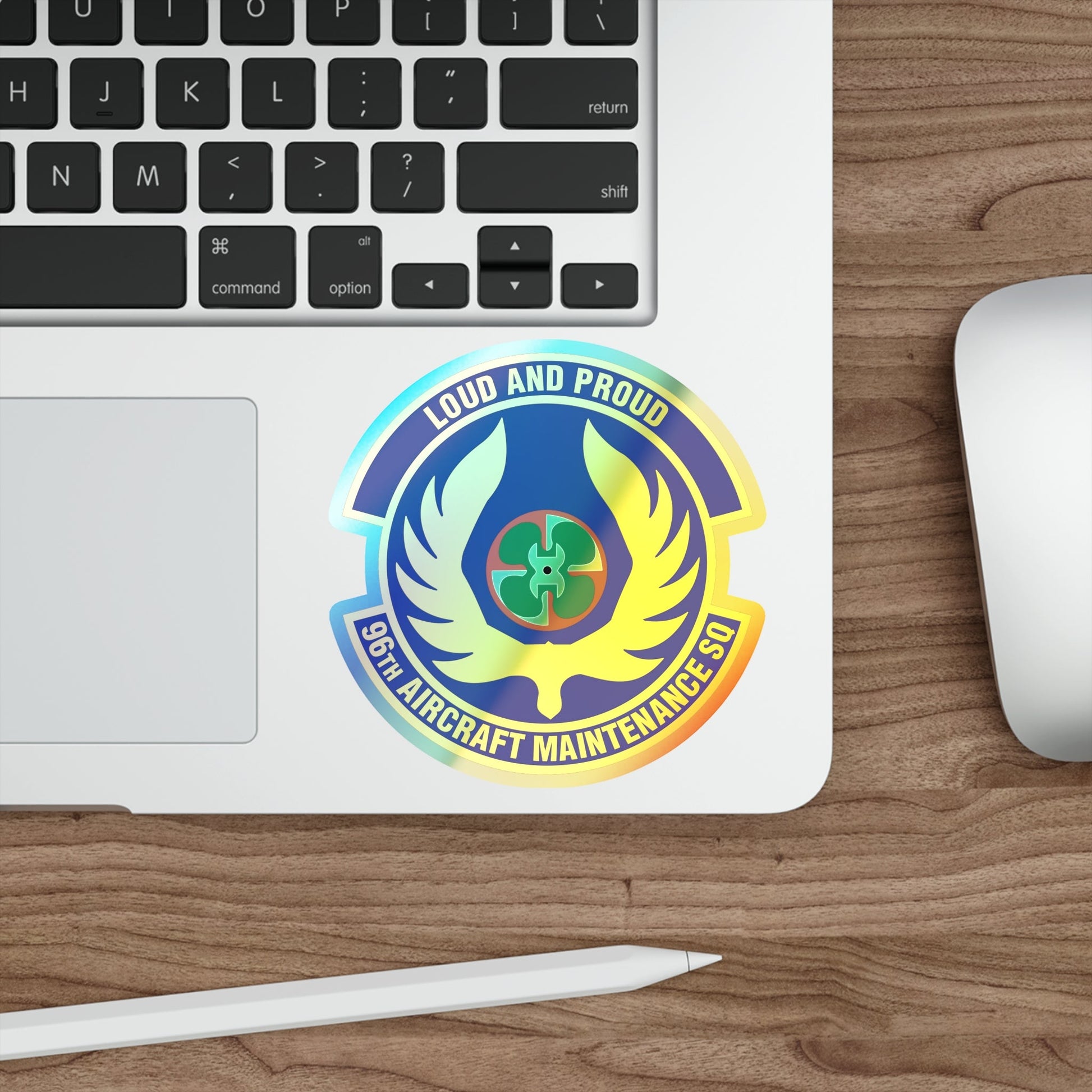 96th Aircraft Maintenance Squadron (U.S. Air Force) Holographic STICKER Die-Cut Vinyl Decal-The Sticker Space