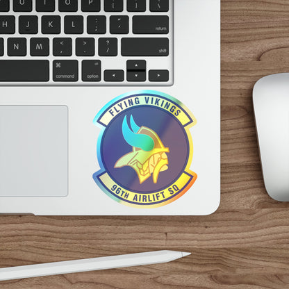 96th Airlift Squadron (U.S. Air Force) Holographic STICKER Die-Cut Vinyl Decal-The Sticker Space