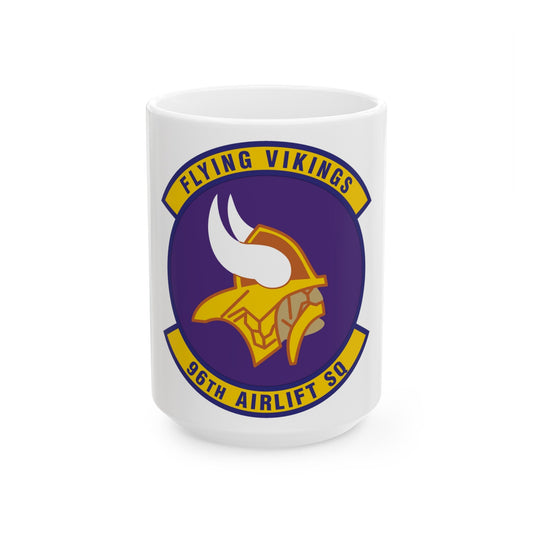 96th Airlift Squadron (U.S. Air Force) White Coffee Mug-15oz-The Sticker Space