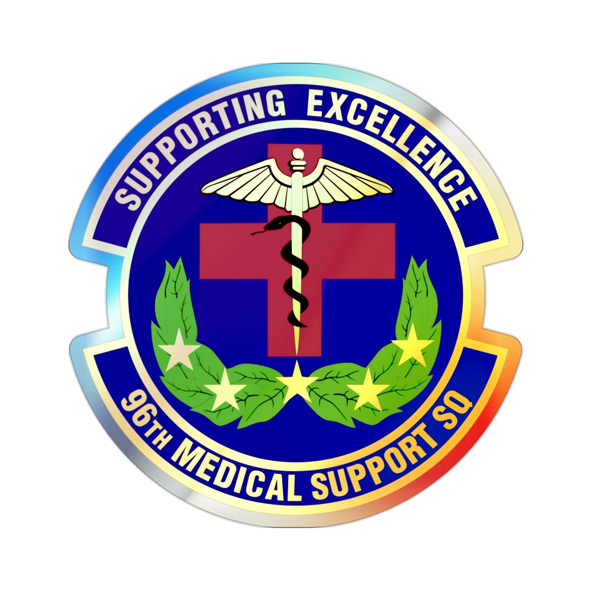 96th Medical Support Squadron (U.S. Air Force) Holographic STICKER Die-Cut Vinyl Decal-2 Inch-The Sticker Space