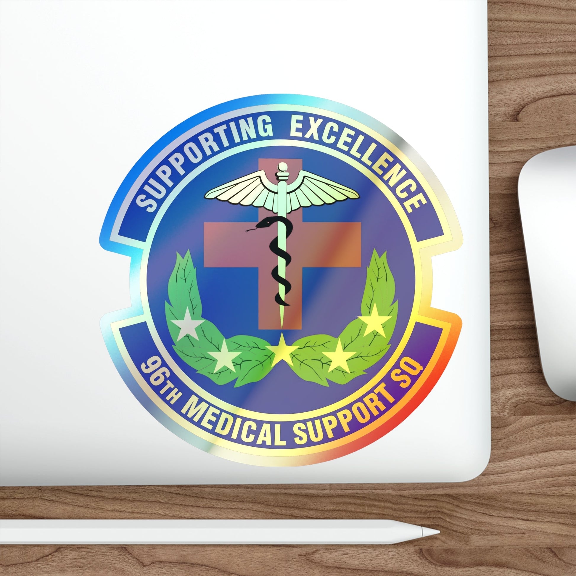 96th Medical Support Squadron (U.S. Air Force) Holographic STICKER Die-Cut Vinyl Decal-The Sticker Space