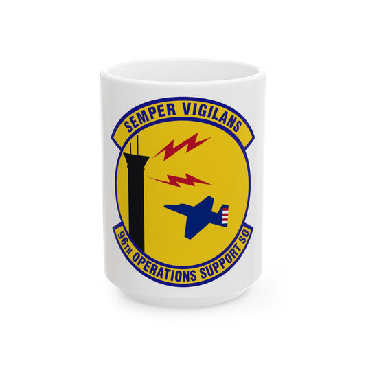 96th Operations Support Squadron (U.S. Air Force) White Coffee Mug-15oz-The Sticker Space