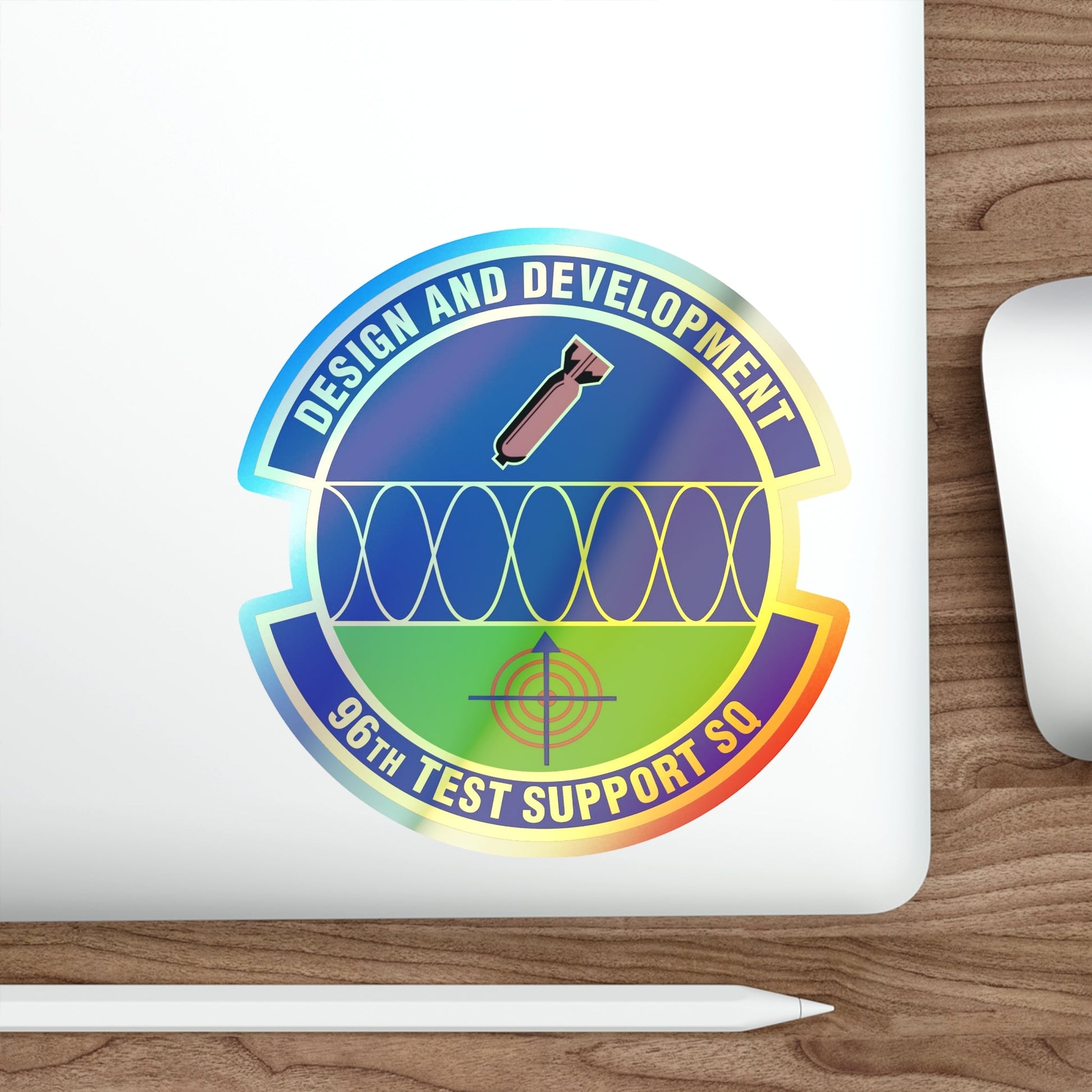 96th Test Support Squadron (U.S. Air Force) Holographic STICKER Die-Cut Vinyl Decal-The Sticker Space