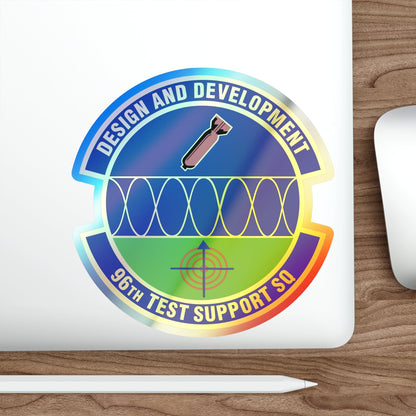 96th Test Support Squadron (U.S. Air Force) Holographic STICKER Die-Cut Vinyl Decal-The Sticker Space