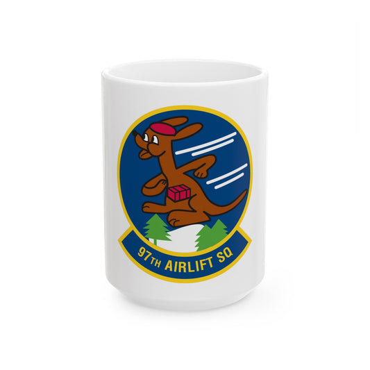 97 Airlift Squadron AFRC (U.S. Air Force) White Coffee Mug-15oz-The Sticker Space