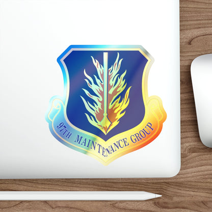 97 Maintenance Group AETC (U.S. Air Force) Holographic STICKER Die-Cut Vinyl Decal-The Sticker Space