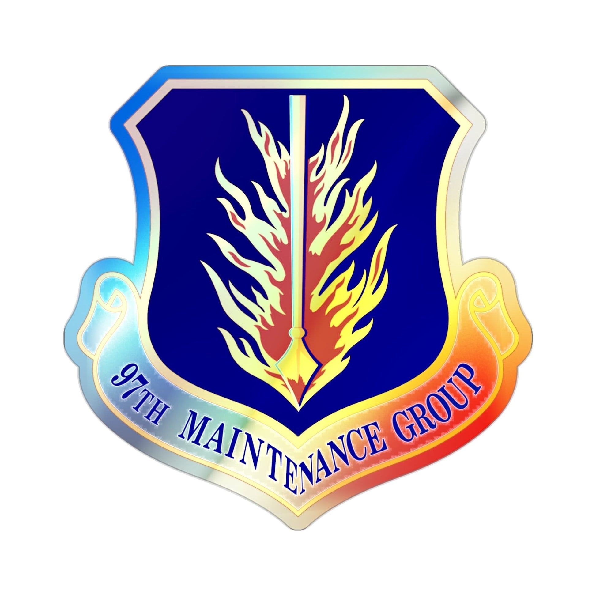 97 Maintenance Group AETC (U.S. Air Force) Holographic STICKER Die-Cut Vinyl Decal-2 Inch-The Sticker Space