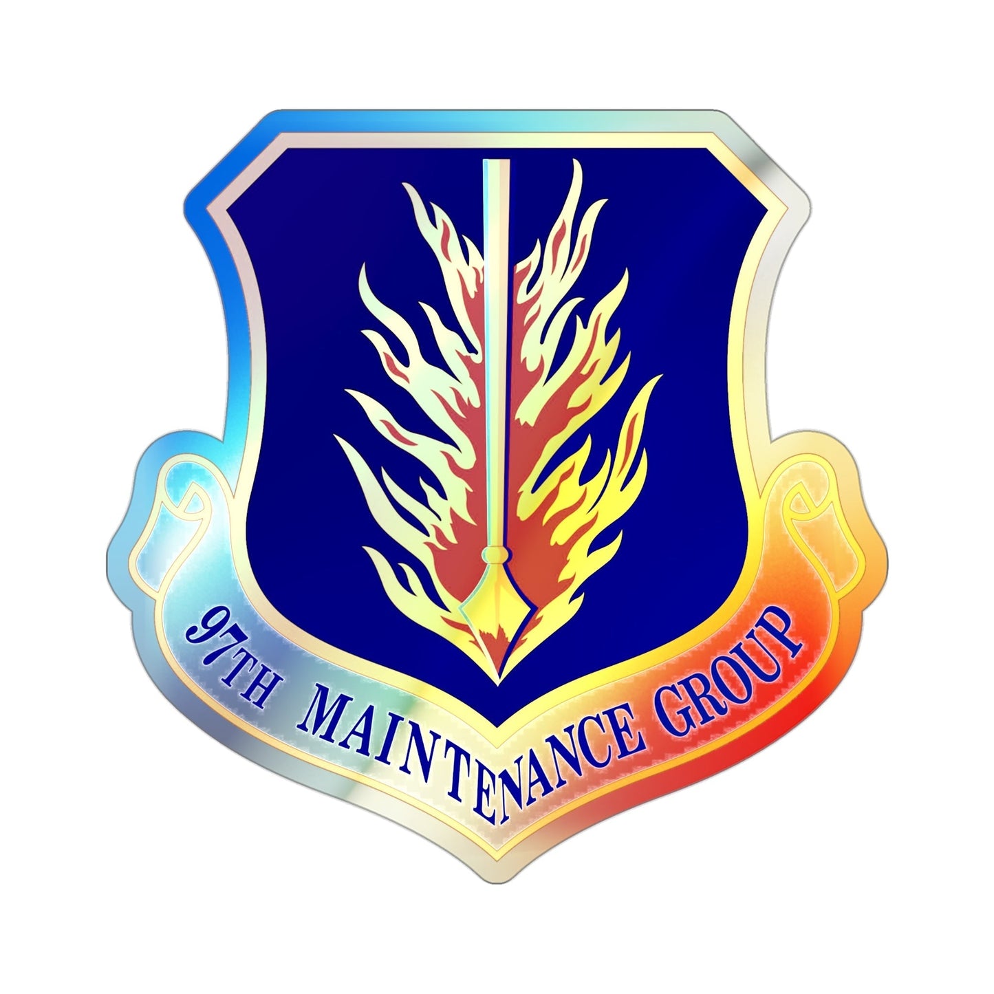 97 Maintenance Group AETC (U.S. Air Force) Holographic STICKER Die-Cut Vinyl Decal-3 Inch-The Sticker Space