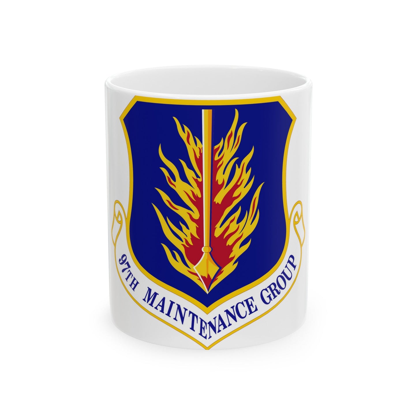 97 Maintenance Group AETC (U.S. Air Force) White Coffee Mug-11oz-The Sticker Space