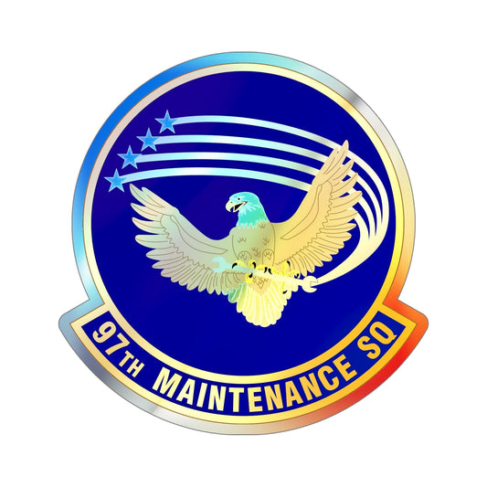 97 Maintenance Squadron AETC (U.S. Air Force) Holographic STICKER Die-Cut Vinyl Decal-6 Inch-The Sticker Space