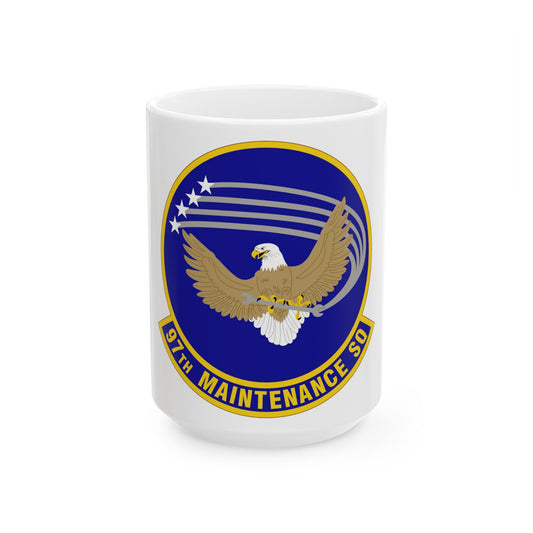 97 Maintenance Squadron AETC (U.S. Air Force) White Coffee Mug-15oz-The Sticker Space