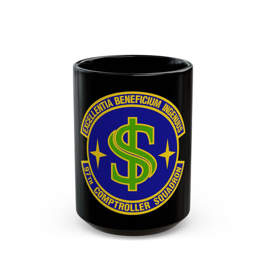 97th Comptroller Squadron (U.S. Air Force) Black Coffee Mug
